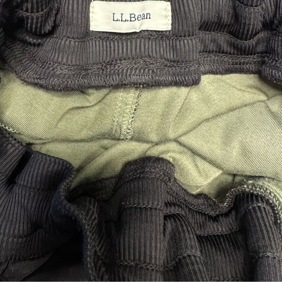 L.L.Bean Women’s Lined Cargo Pants Black Drawstring Waist Stretch Outdoor - Picture 11 of 14